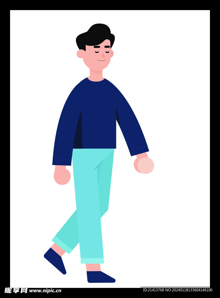 手绘男人男孩