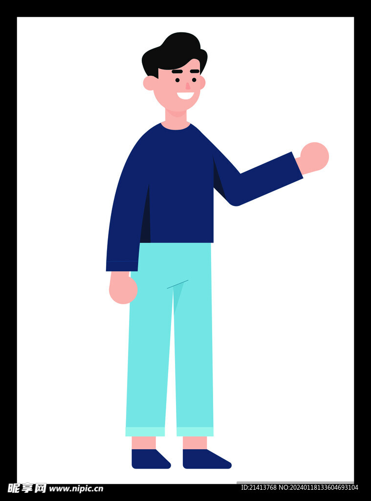 手绘男人男孩