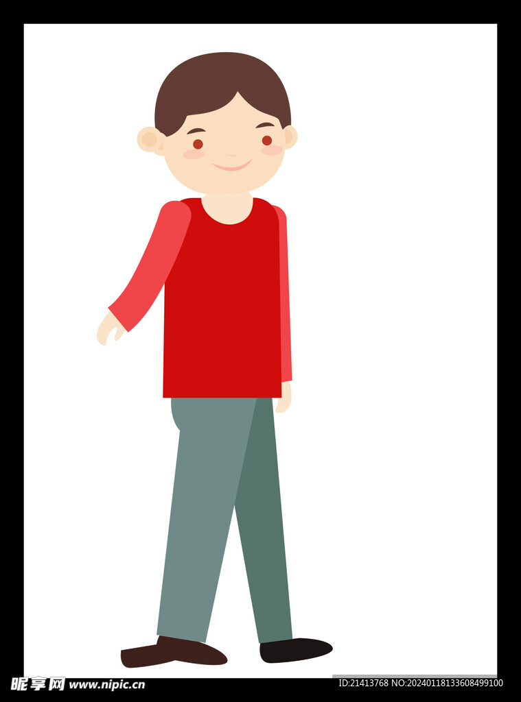 手绘男人男孩