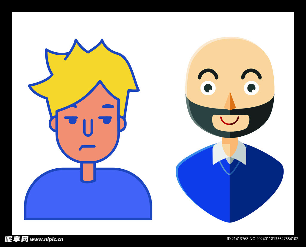 手绘男人男孩