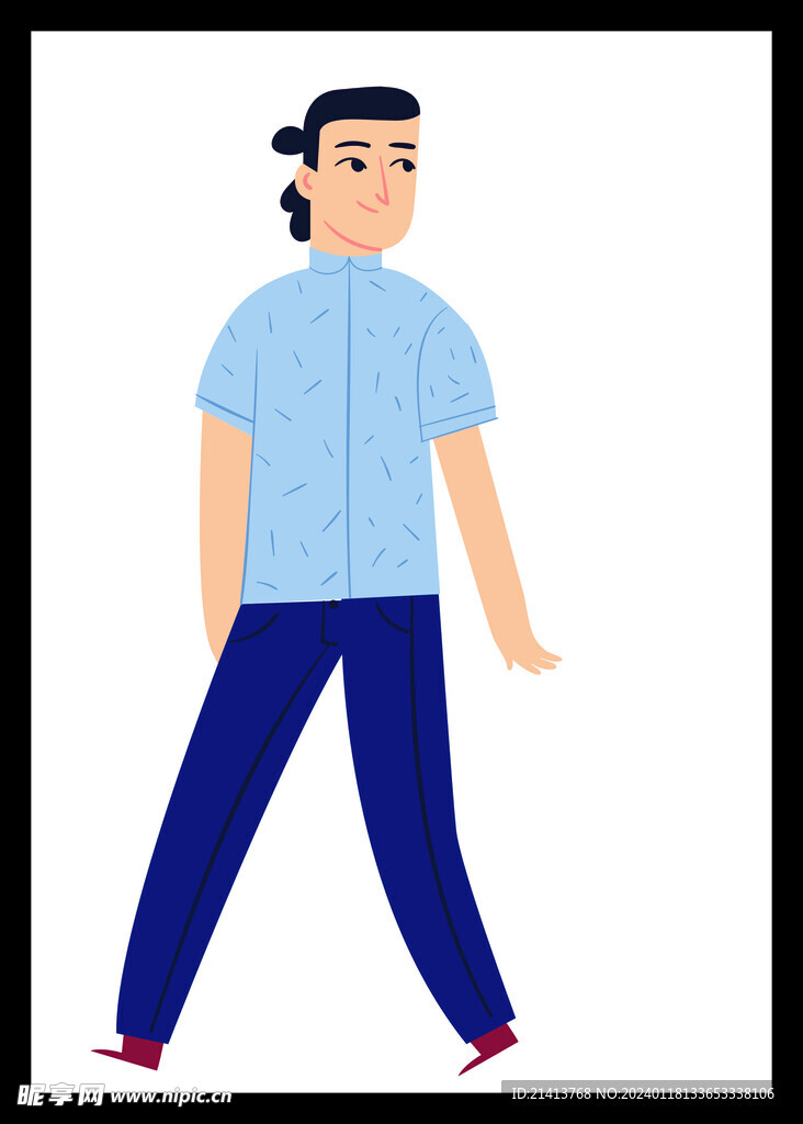 手绘男人男孩
