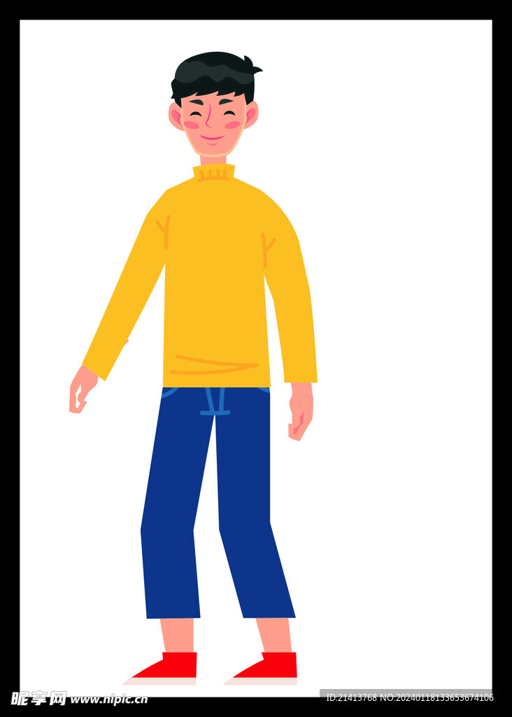 手绘男人男孩