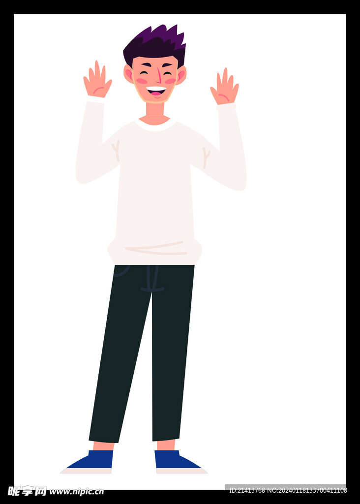 手绘男人男孩