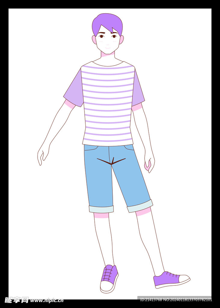 手绘男人男孩