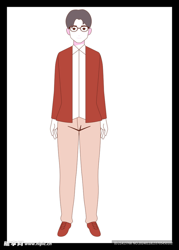手绘男人男孩