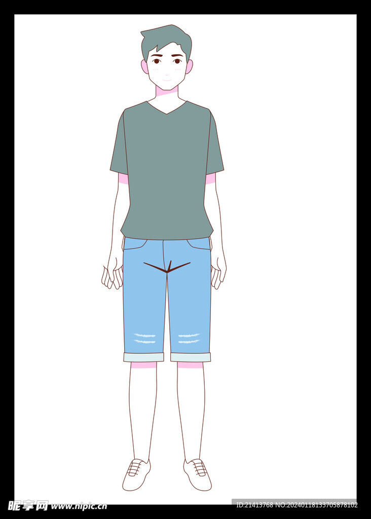 手绘男人男孩