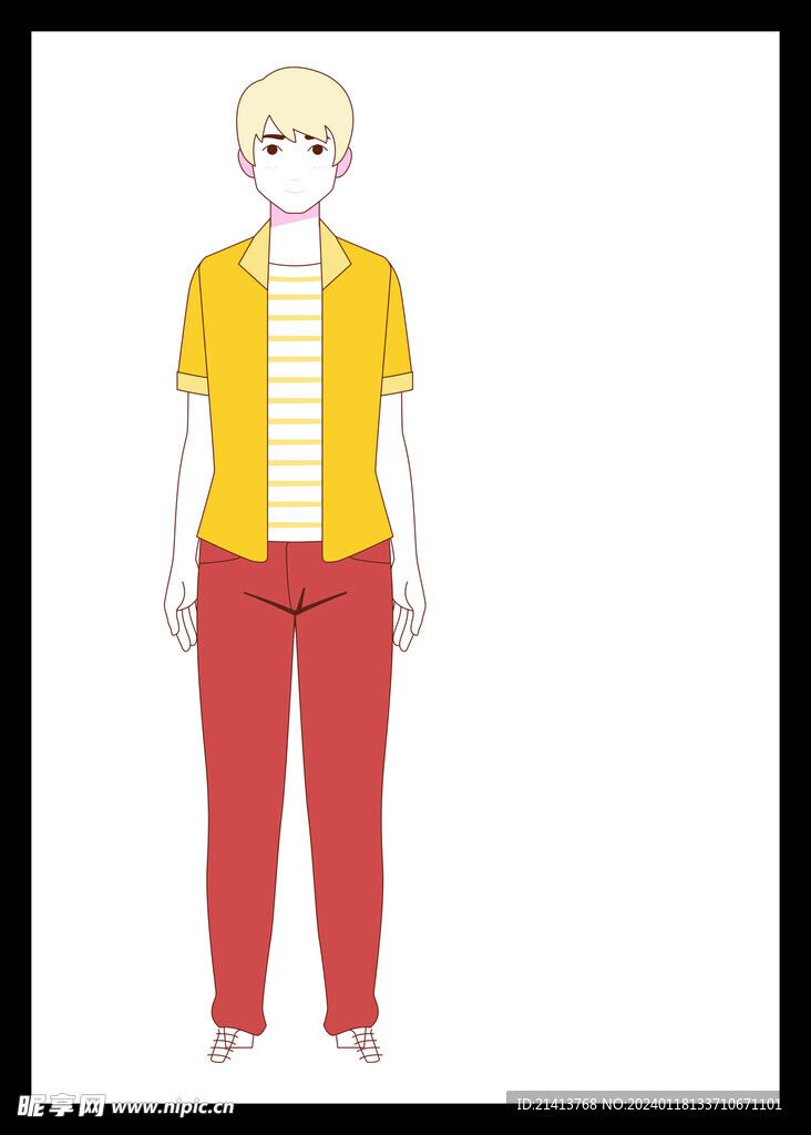 手绘男人男孩