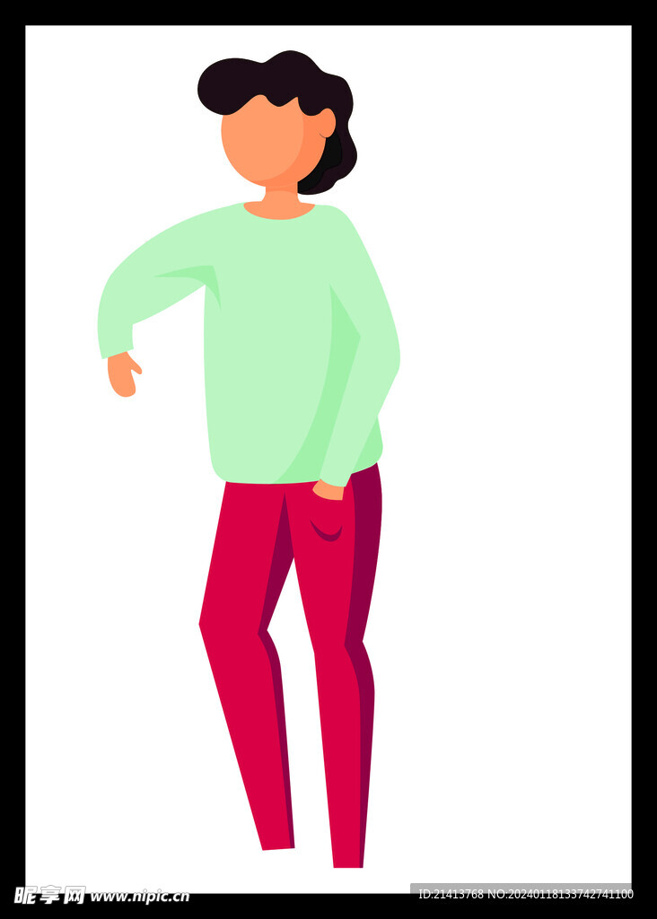 手绘男人男孩