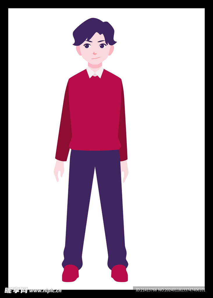 手绘男人男孩
