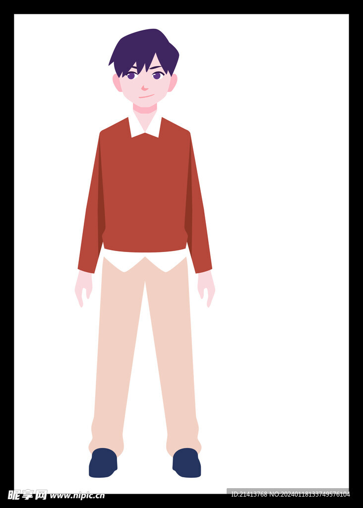 手绘男人男孩