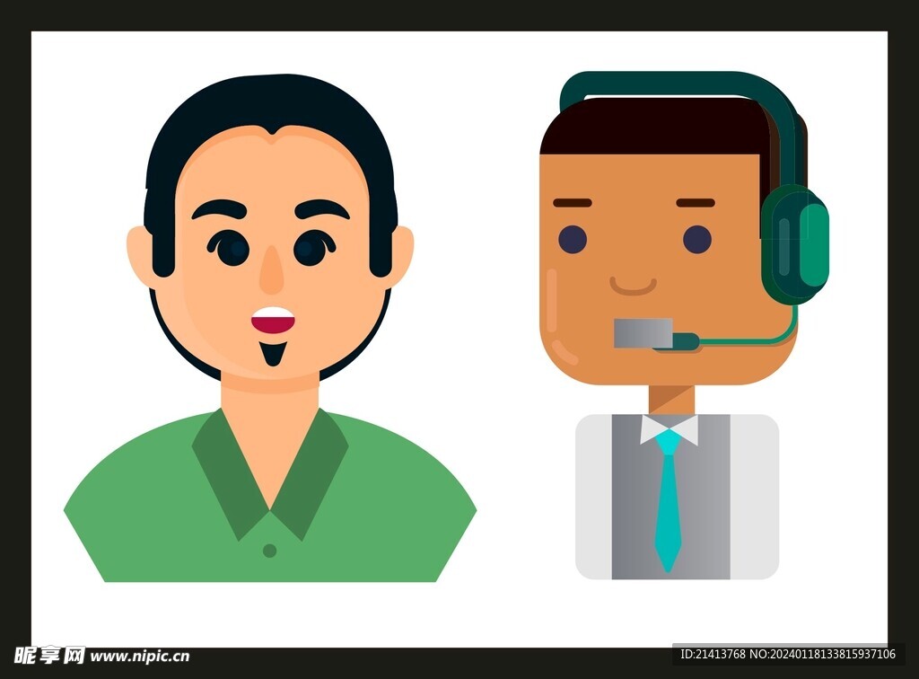 手绘男人男孩