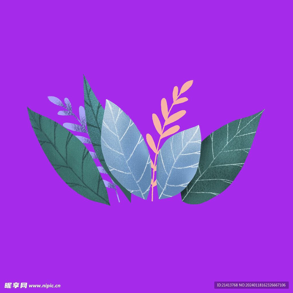 手绘树木绿植