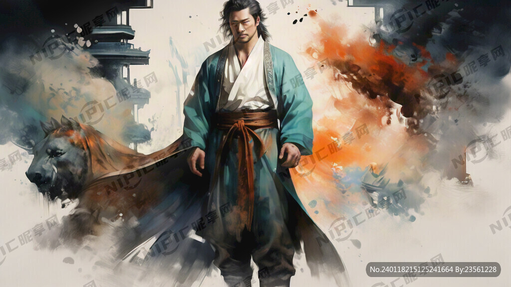 中国古代 汉朝 站立男性 全景