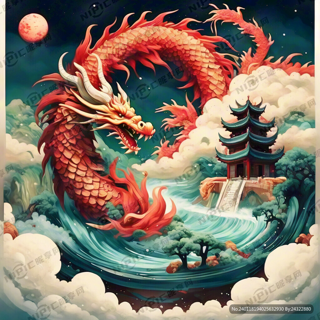 设计一个龙年的海报