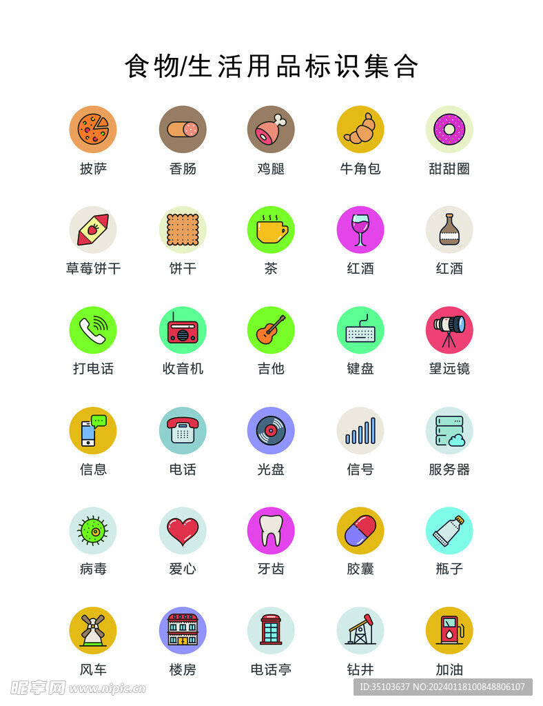 食物/生活标识集合