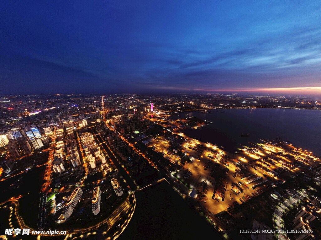 海口湾夜景