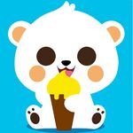 北极熊吃冰淇淋