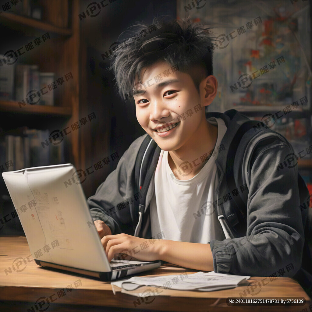 心智障碍青年 低头专注工作