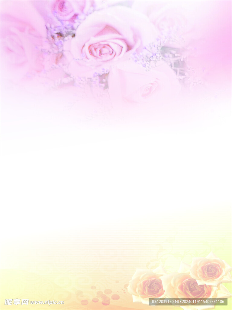 婚庆花朵海报背景