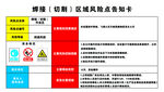 焊接区域风险点告知卡