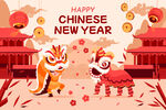 龙年春节贺 2024龙年海报 