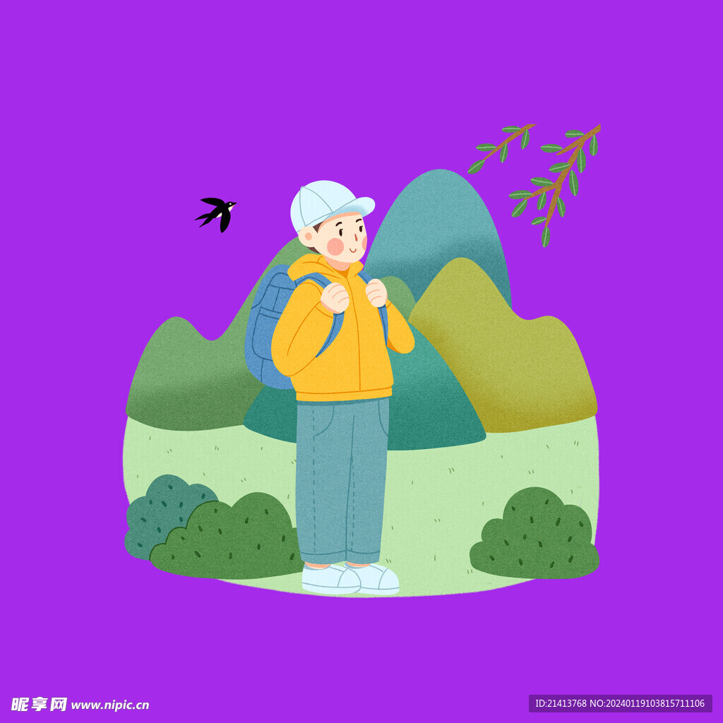 手绘卡通学生