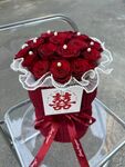 红色玫瑰花结婚订婚小香风花束