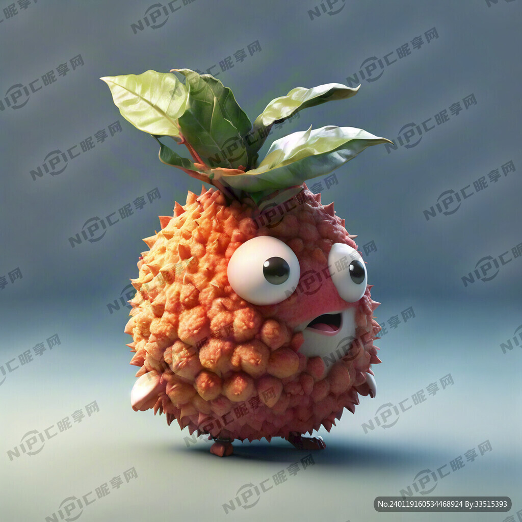 荔枝形象设计 拟人可爱风格