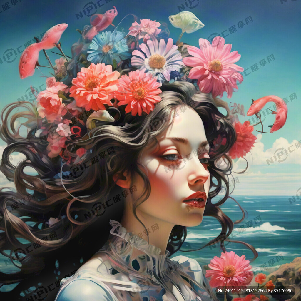 海洋花紋