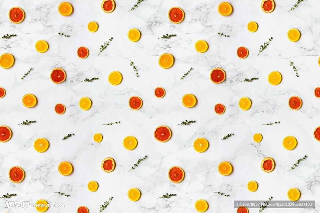 柠檬橙子背景图
