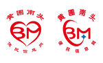 红色字母爱心图标