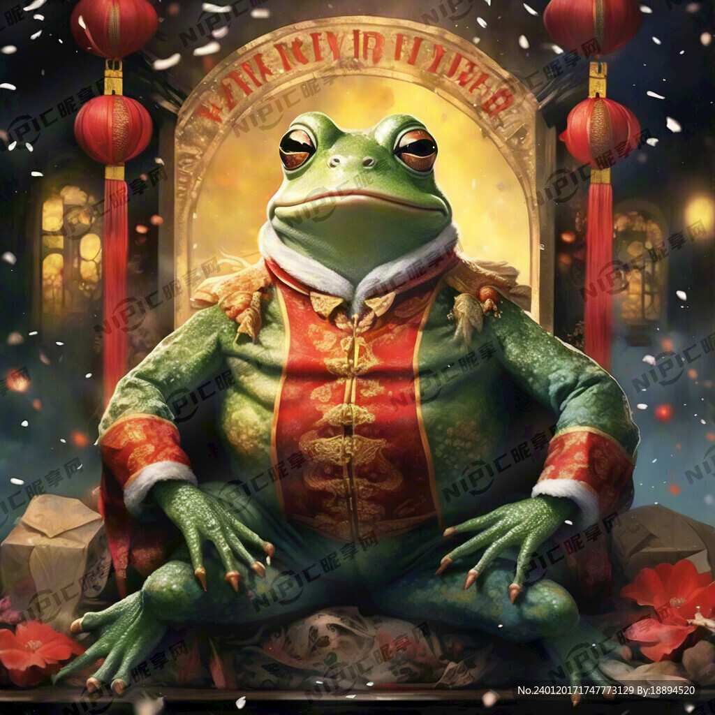 春节 青蛙大王 送祝福