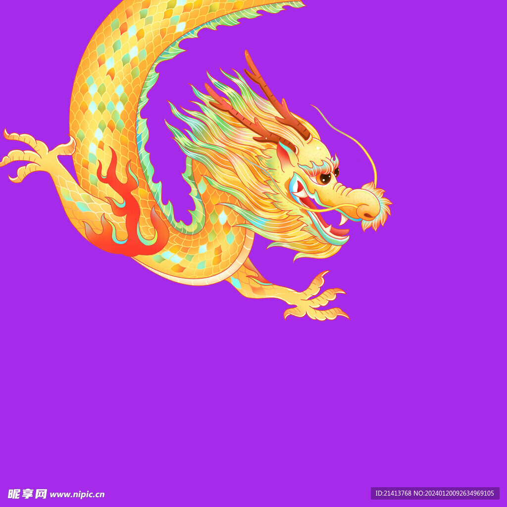 手绘卡通龙 