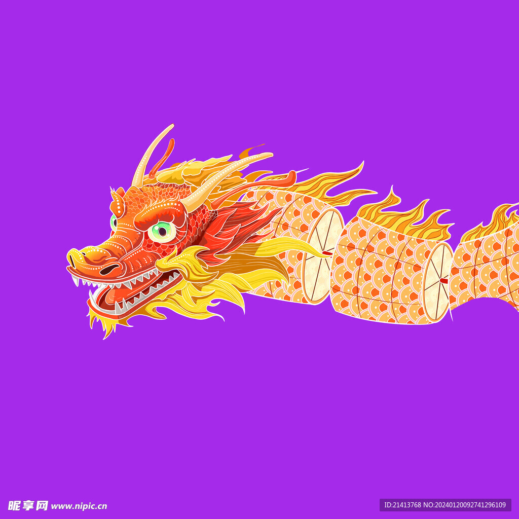 手绘卡通龙 