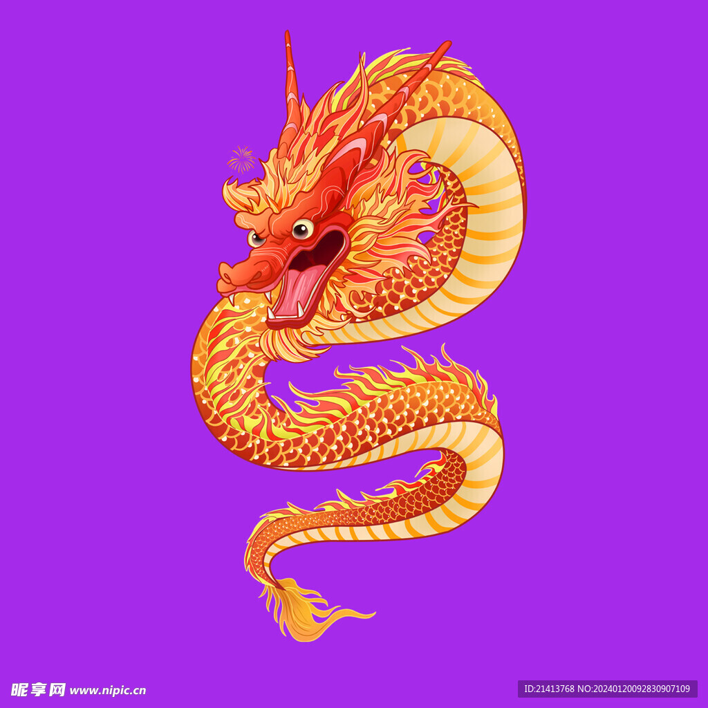 手绘卡通龙 