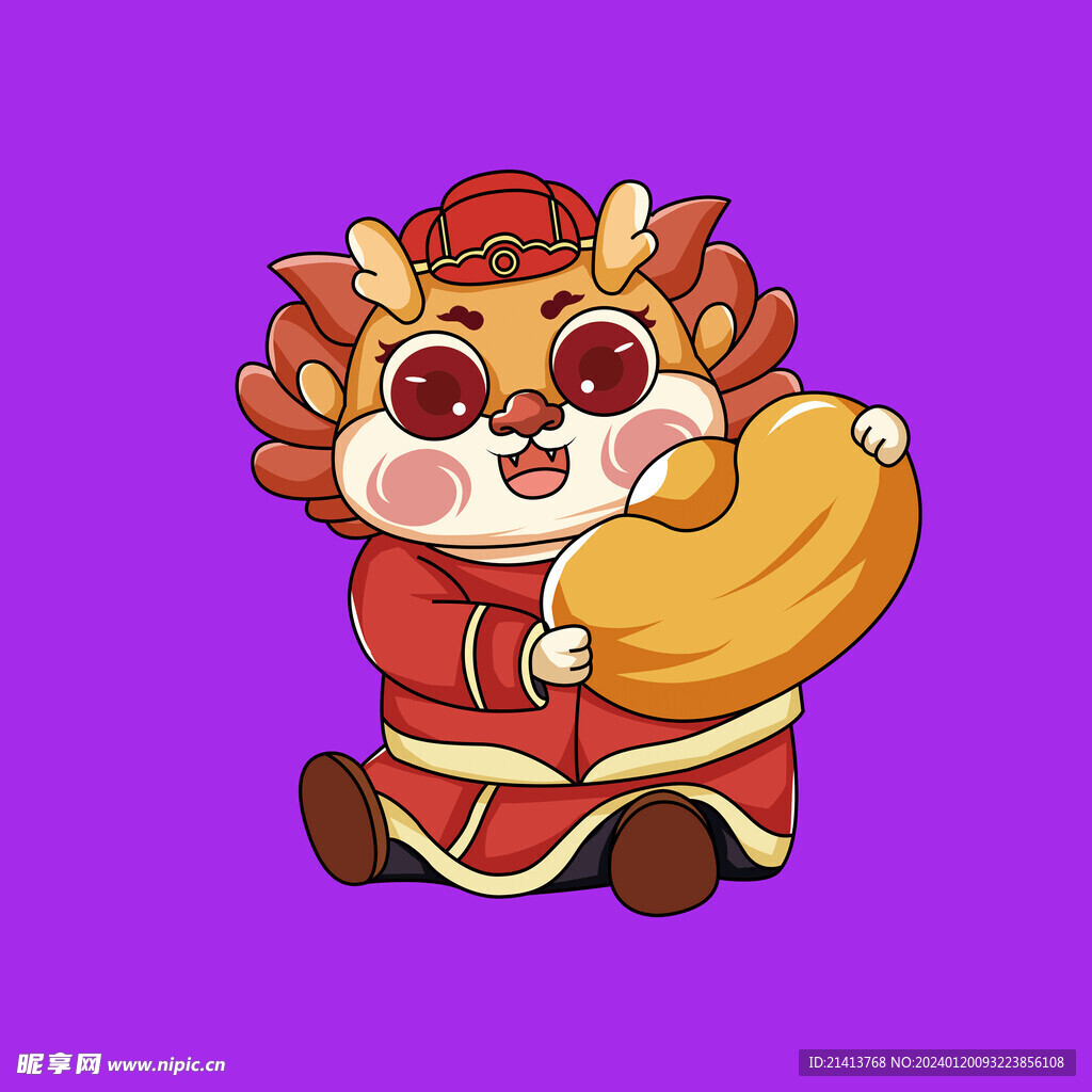 手绘卡通龙 