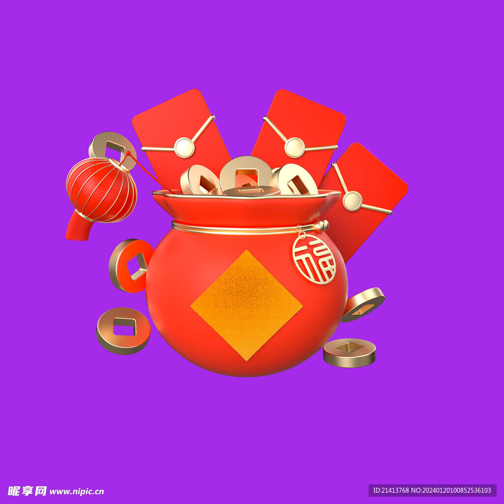 福袋红包素材 