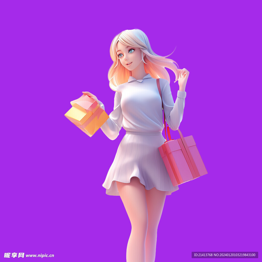 女人购物素材 