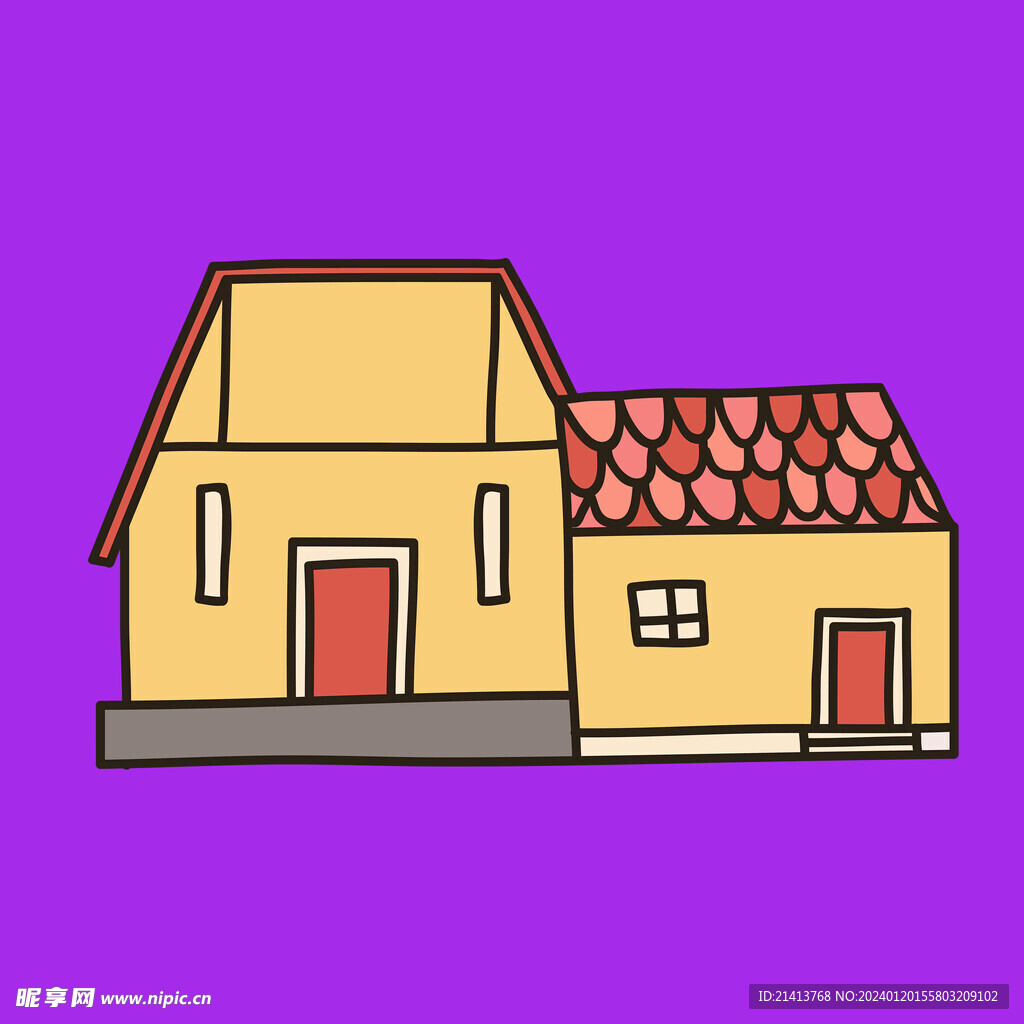 手绘房子房屋