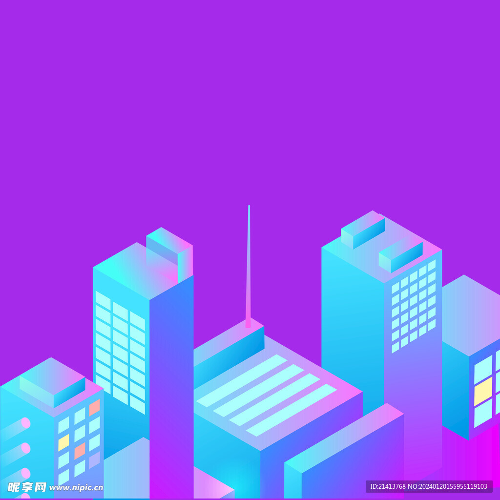 手绘楼市建筑