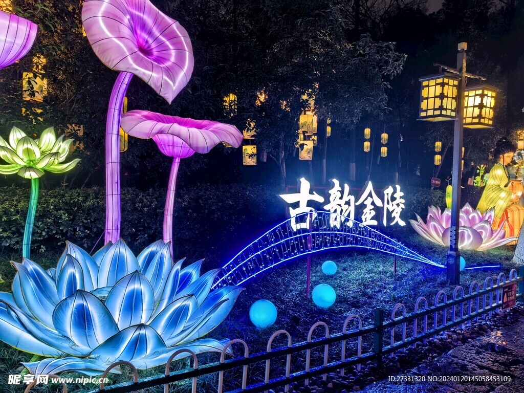 白鹭洲公园夜景灯展