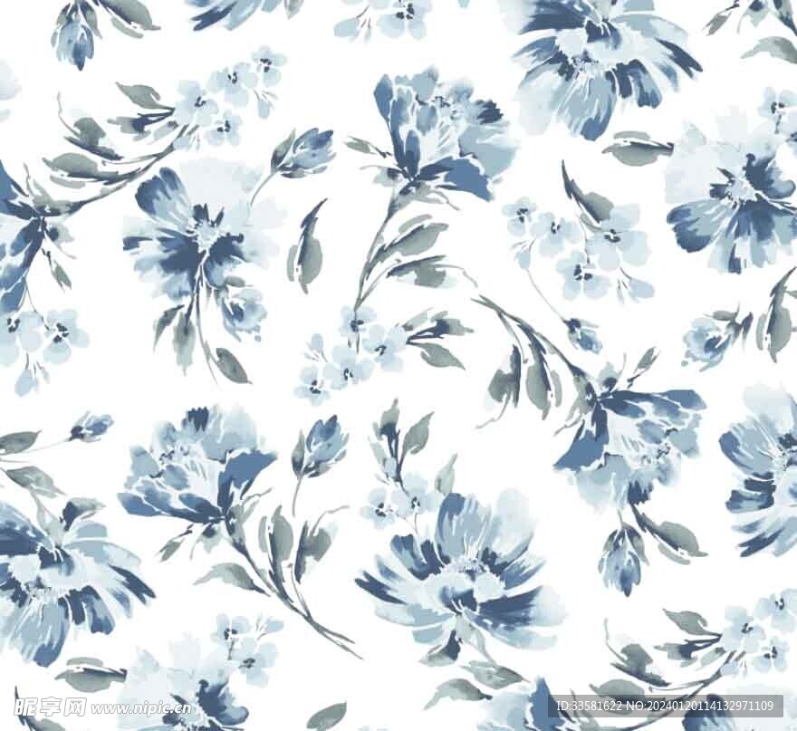 水彩花