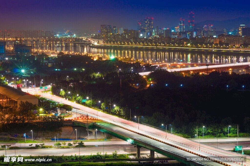 城市夜景图片