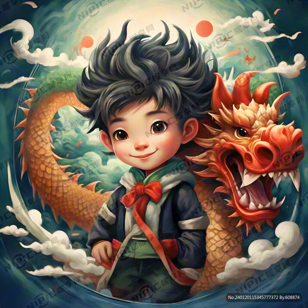 龙年学生画展海报
