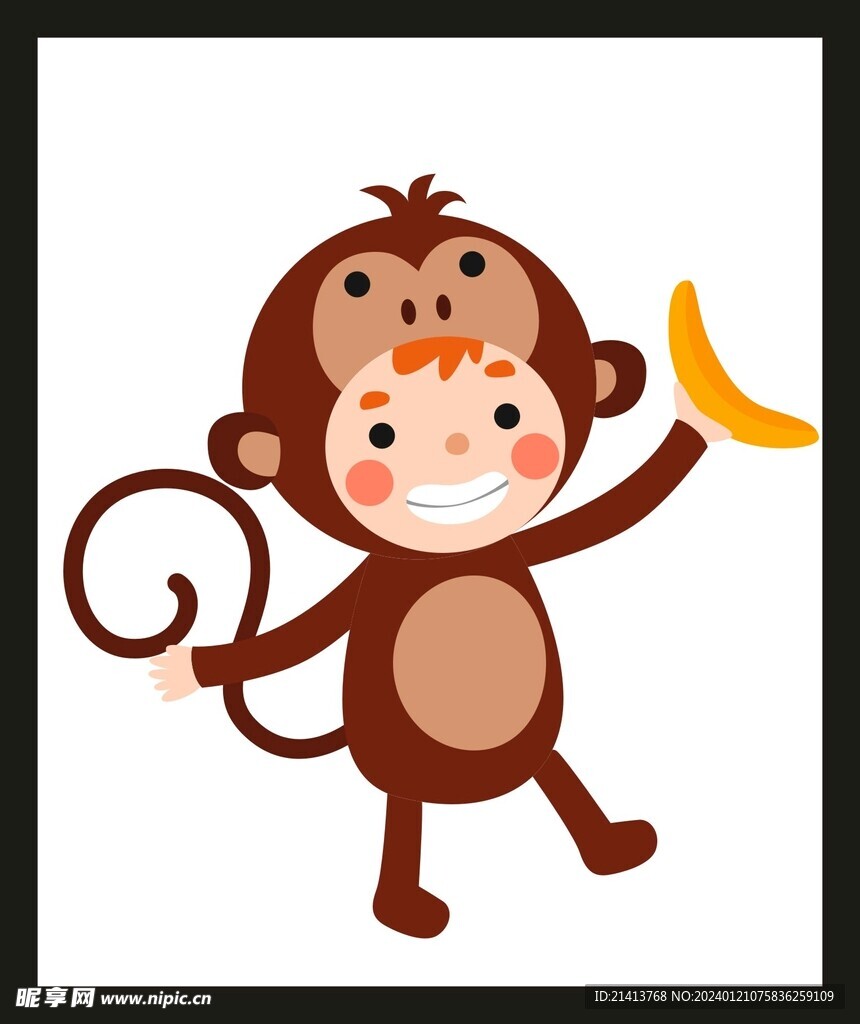 手绘儿童男孩
