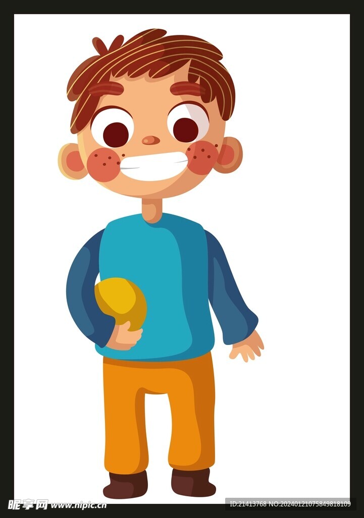 手绘儿童男孩