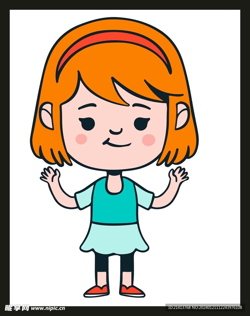 手绘儿童女孩
