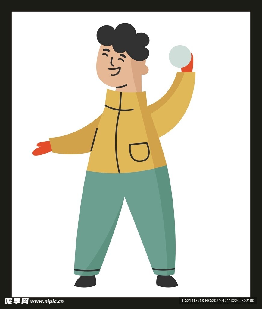 手绘儿童男孩