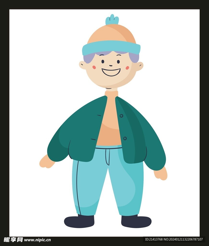 手绘儿童男孩