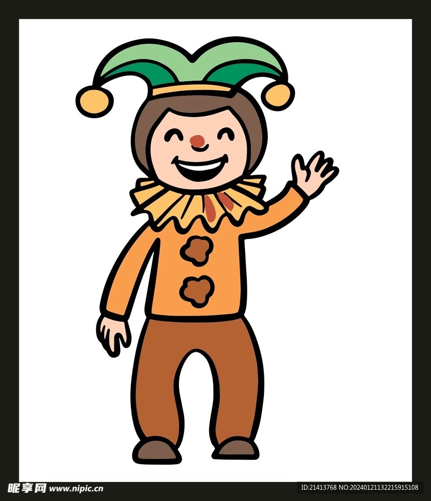 手绘儿童男孩
